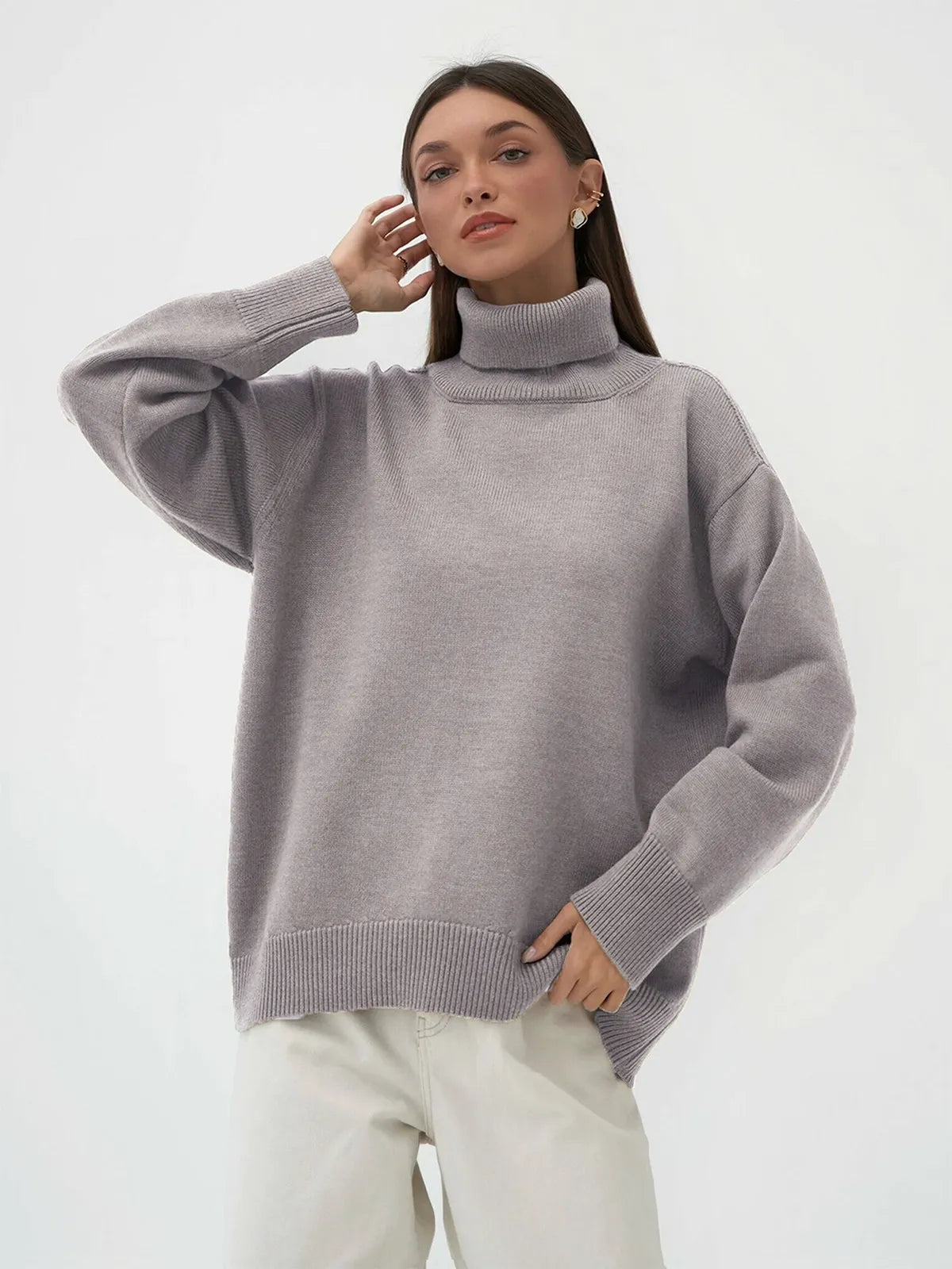 Aurelia – Maglione Oversize a Collo Alto