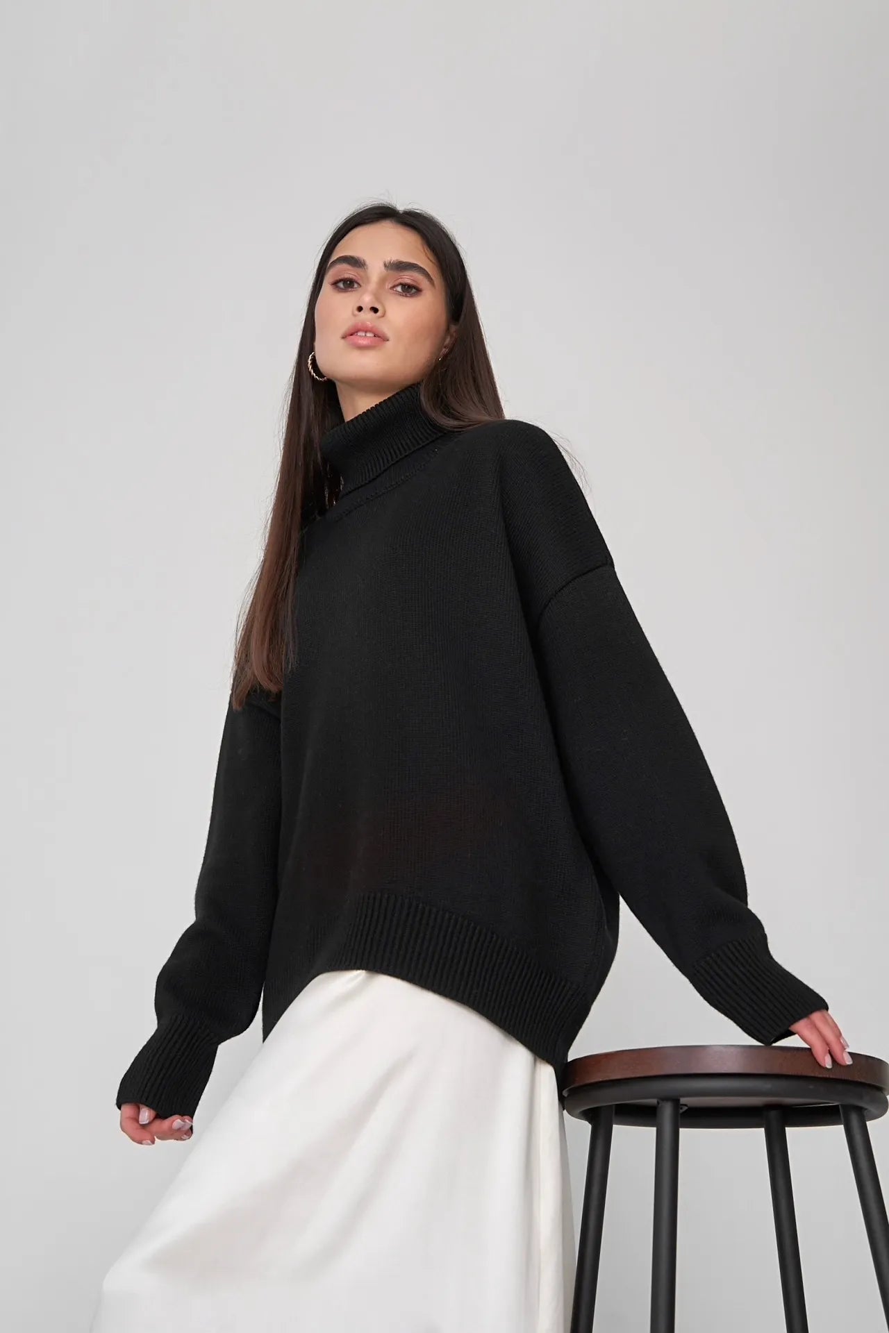 Aurelia – Maglione Oversize a Collo Alto